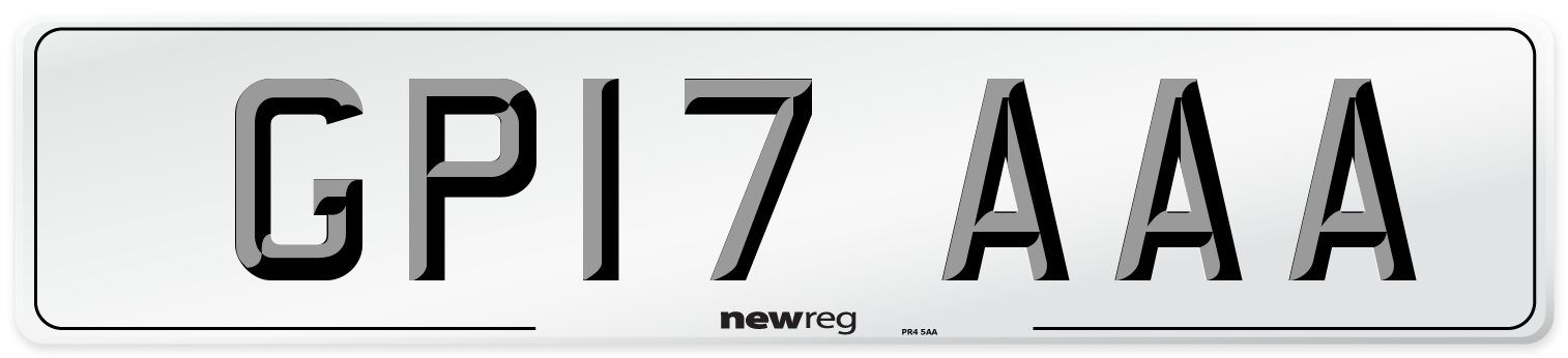 GP17 AAA Number Plate from New Reg